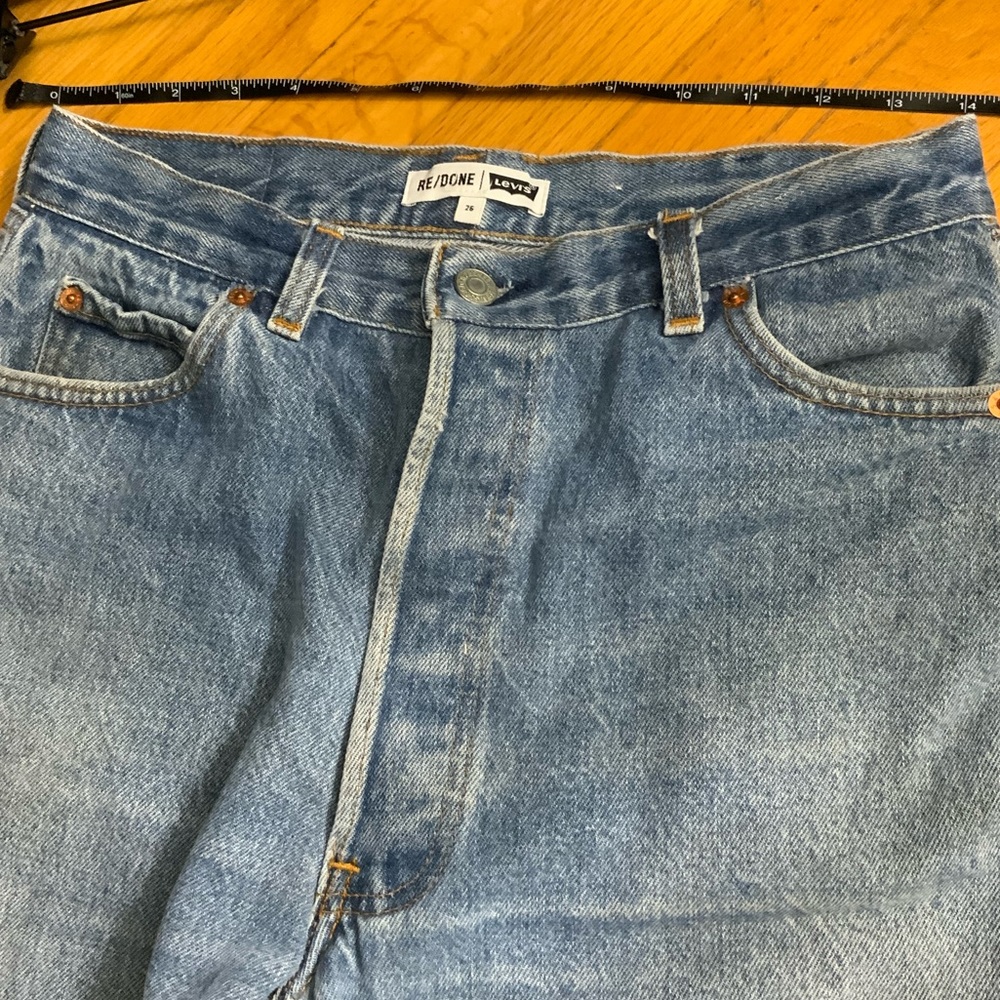 Re/Done Levi’s High Rise Ankle Crop 26 RARE - Picture 4 of 16